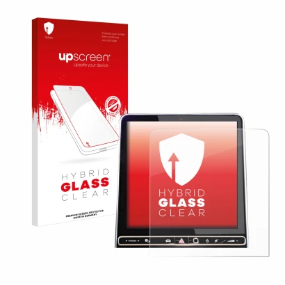 Front side of a product packaging with the brand logo upscreen. Next to it is the device Mercedes-Benz GLC X254 GPS Navigation