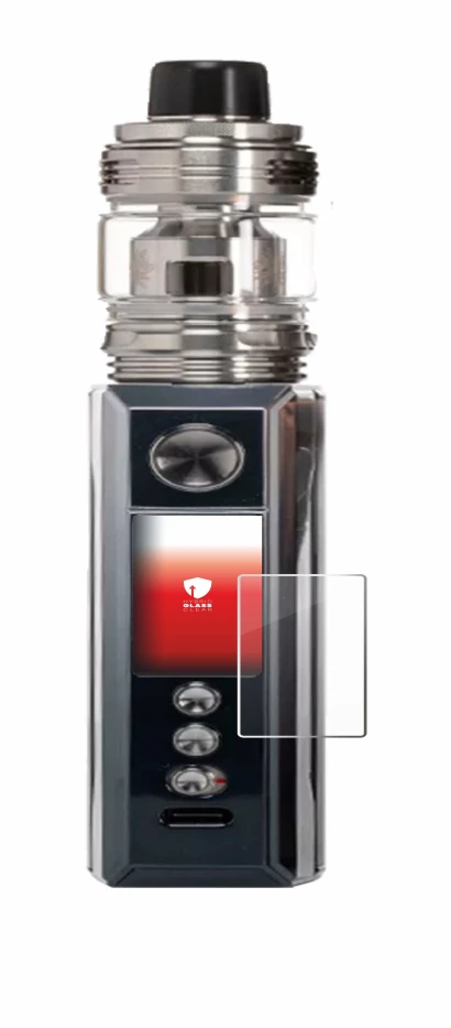 Image of the device Voopoo Drag M100S with a wide variety of screen protectors.