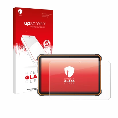 Front side of a product packaging with the brand logo upscreen. Next to it is the device Blackview Active 8 Pro 10.36" shown w