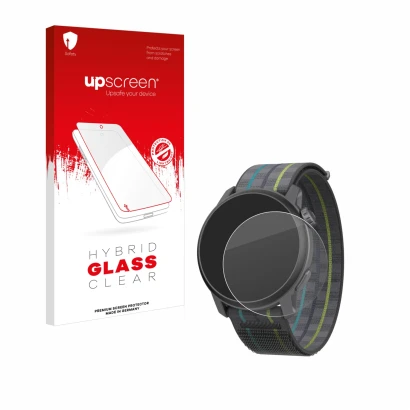 Front side of a product packaging with the brand logo upscreen. Next to it is the device Coros Pace 3 shown with the correspon