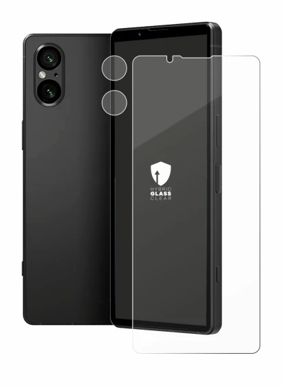 Image of the device Sony Xperia 5 V (Front+Camera) with a wide variety of screen protectors.