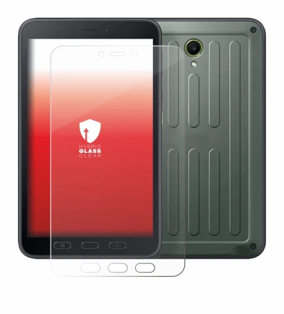 Image of the device Samsung Galaxy Tab Active 5 (portrait) with a wide variety of screen protectors.