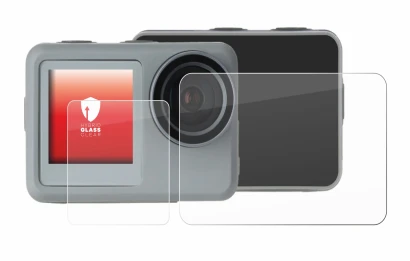 Image of the device Rollei Actioncam 9s Plus with a wide variety of screen protectors.