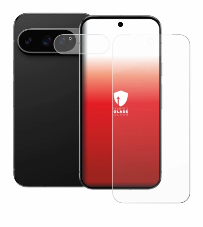 Image of the device Google Pixel 9 Pro XL (Front+Camera) with a wide variety of screen protectors.