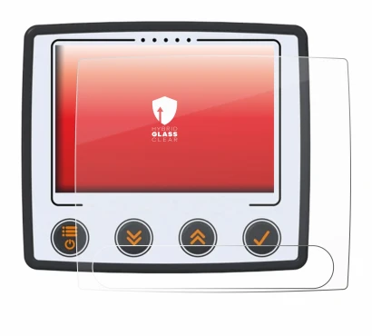 Image of the device Skytraxx 5 Mini with a wide variety of screen protectors.