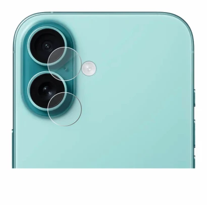 Image of the device Apple iPhone 16 Plus (ONLY Camera Lens) with a wide variety of screen protectors.