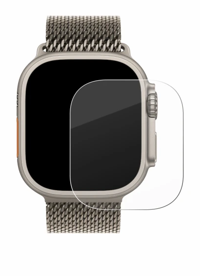 Image of the device Apple Watch Ultra 3 with a wide variety of screen protectors.