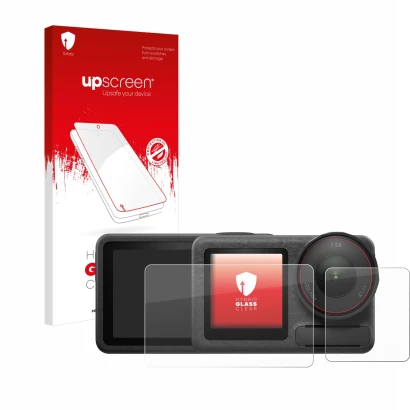 Front side of a product packaging with the brand logo upscreen. Next to it is the device DJI Osmo Action 5 Pro (case-friendly)