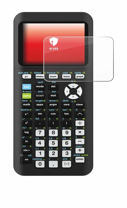 Image of the device Texas Instruments TI-84 Plus CE-T Python with a wide variety of screen protectors.