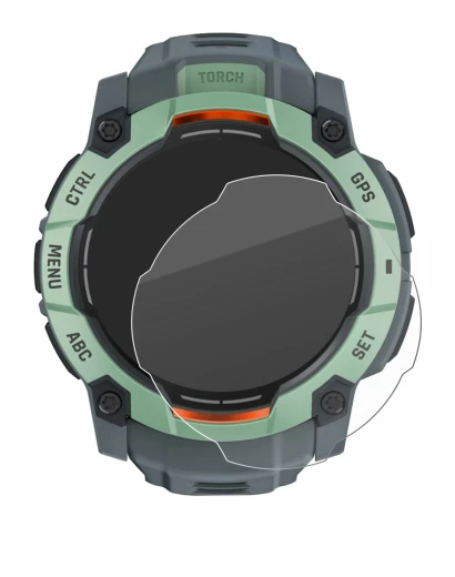 Image of the device Garmin Instinct 3 AMOLED (45 mm) with a wide variety of screen protectors.