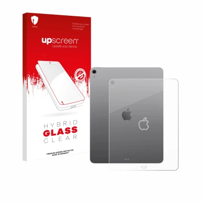 Front side of a product packaging with the brand logo upscreen. Next to it is the device Apple iPad Air 13" M3 WiFi 2025 (Back
