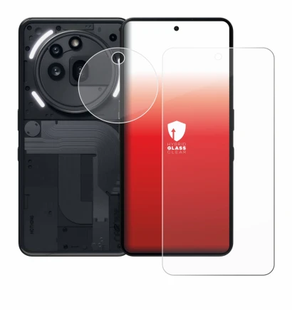 Image of the device Nothing Phone (3a) Pro (Front+Camera) with a wide variety of screen protectors.
