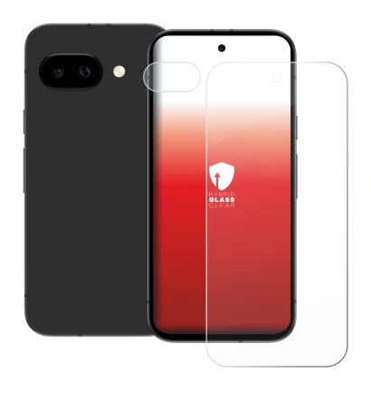 Image of the device Google Pixel 9a (Front+Camera) with a wide variety of screen protectors.