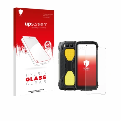 Front side of a product packaging with the brand logo upscreen. Next to it is the device Blackview BV7300 (Front+Camera) shown