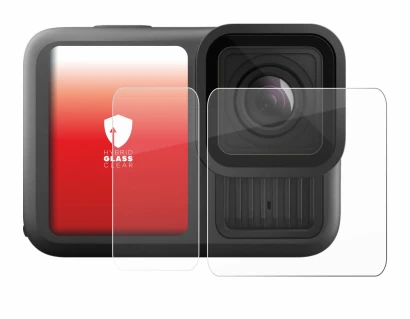 Image of the device GoPro Hero 13 Black Ultra Wide Edition with a wide variety of screen protectors.