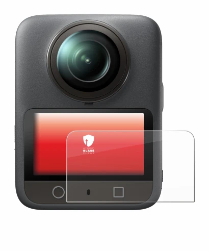 Image of the device DJI Osmo 360 with a wide variety of screen protectors.