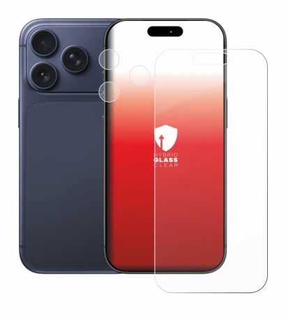 Image of the device Apple iPhone 17 Pro (Front+Camera) with a wide variety of screen protectors.