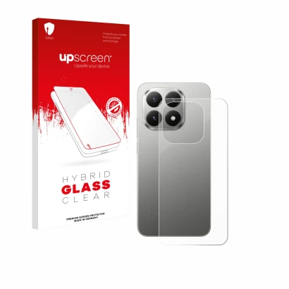 Front side of a product packaging with the brand logo upscreen. Next to it is the device Xiaomi 15T (Back) shown with the corr