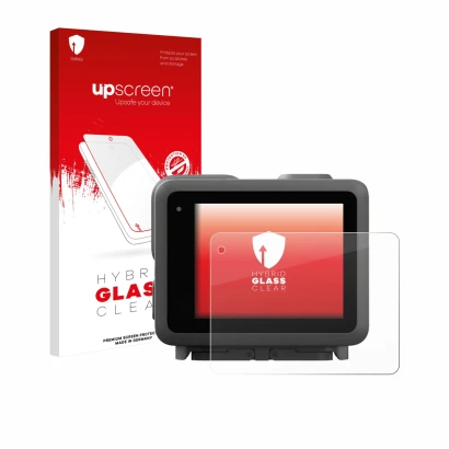 Front side of a product packaging with the brand logo upscreen. Next to it is the device GoPro Lit Hero shown with the corresp