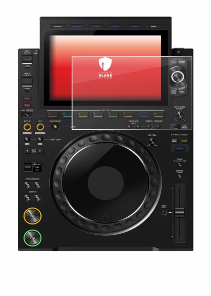Image of the device Pioneer CDJ 3000X with a wide variety of screen protectors.