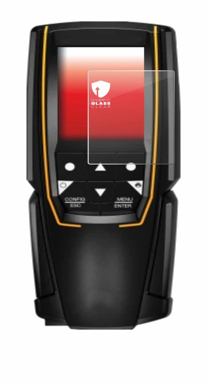 Image of the device Testo 310 (2nd Gen.) with a wide variety of screen protectors.