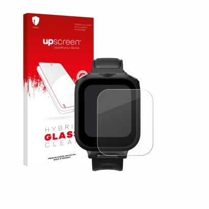 Front side of a product packaging with the brand logo upscreen. Next to it is the device Insta360 GPS preview remote Built-In 