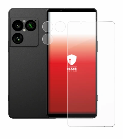 Image of the device Sony Xperia 1 VIII (Front+Camera) with a wide variety of screen protectors.