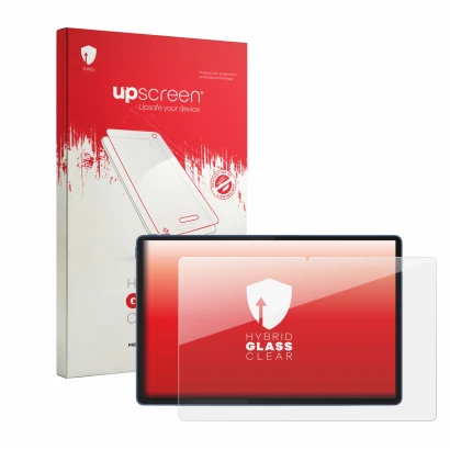 Front side of a product packaging with the brand logo upscreen. Next to it is the device Motorola Moto Pad 70 Pro shown with t