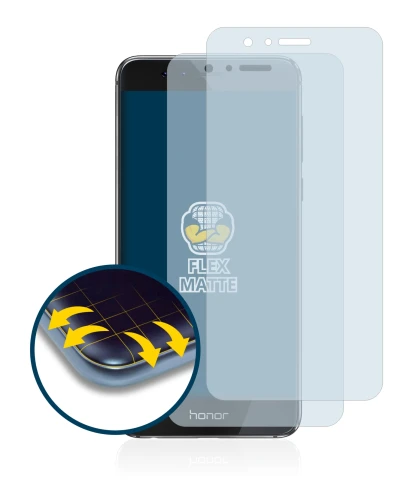 Image of the device Honor 8 with a wide variety of screen protectors.
