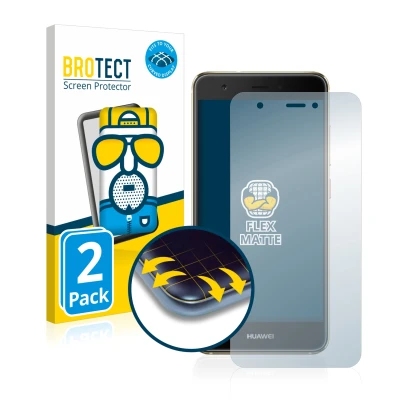 Front side of a product packaging with the brand logo BROTECT. Next to it is the device Huawei Nova shown with the correspondi