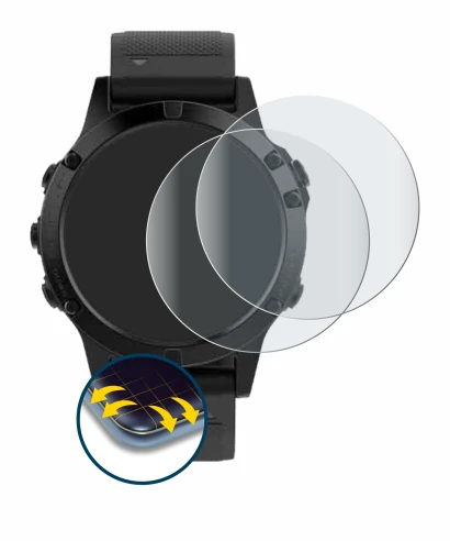 Image of the device Garmin Fenix 5 (47 mm) with a wide variety of screen protectors.