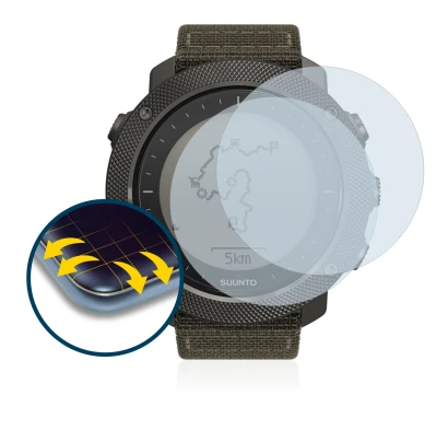 Image of the device Suunto Traverse Alpha with a wide variety of screen protectors.