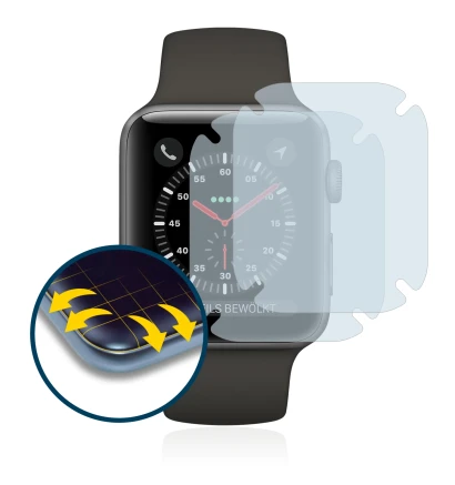 Image of the device Apple Watch Series 3 (38 mm) with a wide variety of screen protectors.