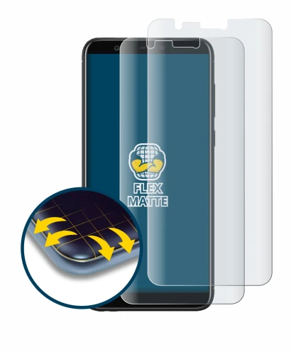 Image of the device Huawei P smart 2018 with a wide variety of screen protectors.