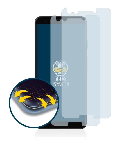 Image of the device Google Pixel 3 with a wide variety of screen protectors.