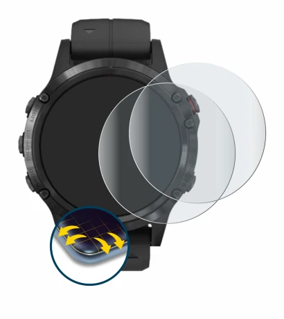 Image of the device Garmin Fenix 5 Plus (47 mm) with a wide variety of screen protectors.