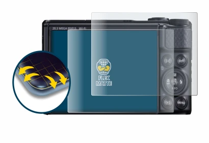 Image of the device Canon PowerShot SX740 HS with a wide variety of screen protectors.