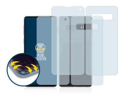 Image of the device Samsung Galaxy S10 (Front+Back) with a wide variety of screen protectors.