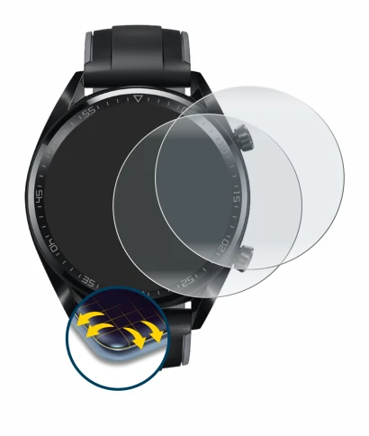 Image of the device Huawei Watch GT (46 mm) 2018 with a wide variety of screen protectors.