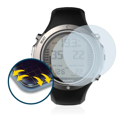 Image of the device Suunto D6I Novo with a wide variety of screen protectors.