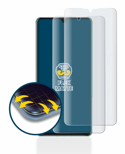 Image of the device Huawei P30 with a wide variety of screen protectors.