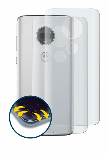 Image of the device Motorola Moto G7 Plus (Back) with a wide variety of screen protectors.