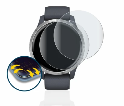 Image of the device Garmin Venu (43 mm) with a wide variety of screen protectors.