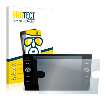 Front side of a product packaging with the brand logo BROTECT. Next to it is the device Oppo Reno 2 shown with the correspondi
