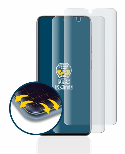 Image of the device Samsung Galaxy S20 with a wide variety of screen protectors.