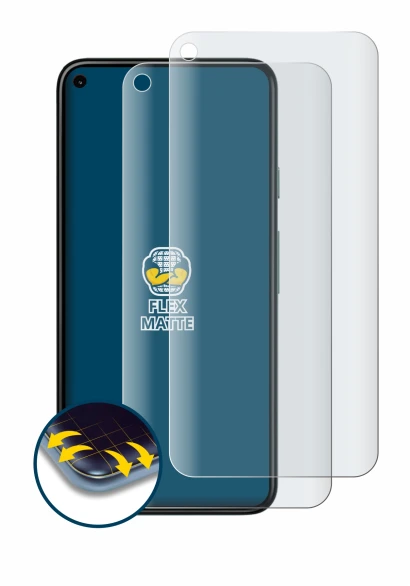 Image of the device Google Pixel 5 with a wide variety of screen protectors.