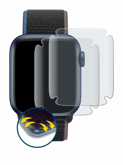 Image of the device Apple Watch Series 6 (44 mm) with a wide variety of screen protectors.