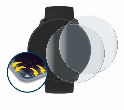 Image of the device Polar Unite with a wide variety of screen protectors.