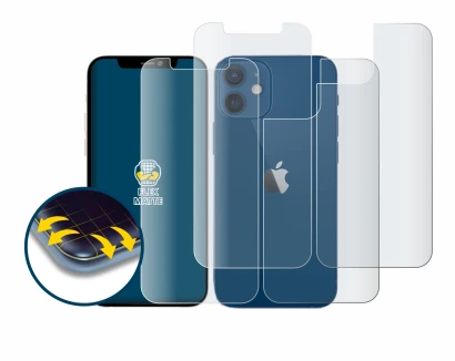 Image of the device Apple iPhone 12 (Front+Back) with a wide variety of screen protectors.
