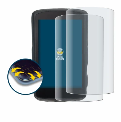 Image of the device Hammerhead Karoo 2 with a wide variety of screen protectors.